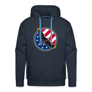 Top Notch Tops eagle hoodies focus on functionality and are ideal for various activities such as jogging, working out at the gym, or just lounging around. The lightweight fabric ensures breathability, allowing for optimal comfort and ease of movement during your workouts or daily routines- navy.
