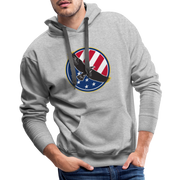 Top Notch Tops eagle hoodies focus on functionality and are ideal for various activities such as jogging, working out at the gym, or just lounging around. The lightweight fabric ensures breathability, allowing for optimal comfort and ease of movement during your workouts or daily routines - heather grey.