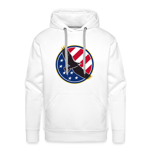 Top Notch Tops eagle hoodies focus on functionality and are ideal for various activities such as jogging, working out at the gym, or just lounging around. The lightweight fabric ensures breathability, allowing for optimal comfort and ease of movement during your workouts or daily routines - white.