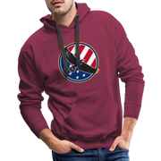 Top Notch Tops eagle hoodies focus on functionality and are ideal for various activities such as jogging, working out at the gym, or just lounging around. The lightweight fabric ensures breathability, allowing for optimal comfort and ease of movement during your workouts or daily routines - burgundy.