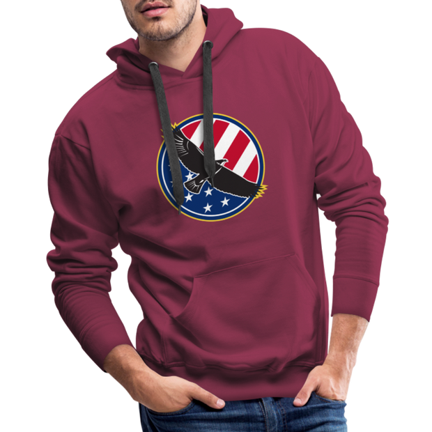 Top Notch Tops eagle hoodies focus on functionality and are ideal for various activities such as jogging, working out at the gym, or just lounging around. The lightweight fabric ensures breathability, allowing for optimal comfort and ease of movement during your workouts or daily routines - burgundy.