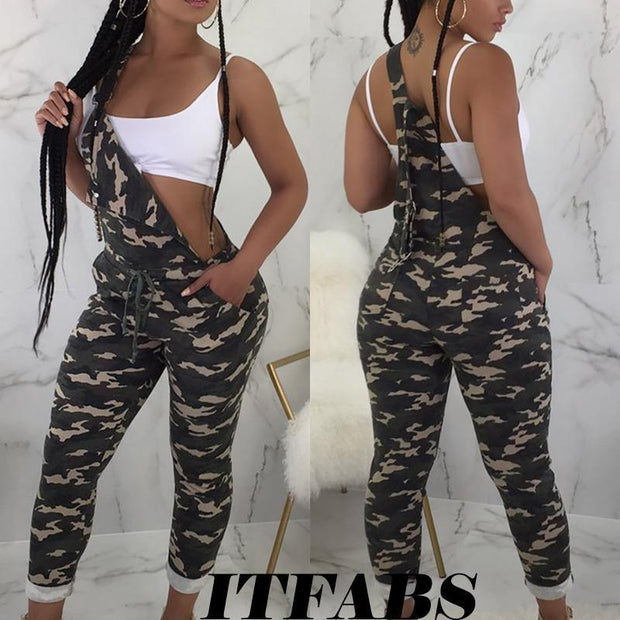 Sexy Jumpsuit Women Camouflage - World Clothing